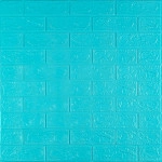 3D панель самоклеюча 700х770х3мм цегла Бірюза (002-3) SW-00000573