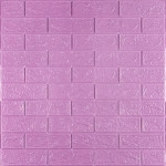 3D панель самоклеюча 700х770х3мм цегла Світло - фіолетова (015-3) SW-00000574