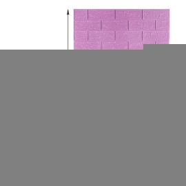 3D панель самоклеюча 700х770х3мм цегла Світло - фіолетова (015-3) SW-00000574