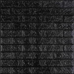3D панель самоклеюча 700х770х3мм цегла Чорна (019-3) SW-00000584