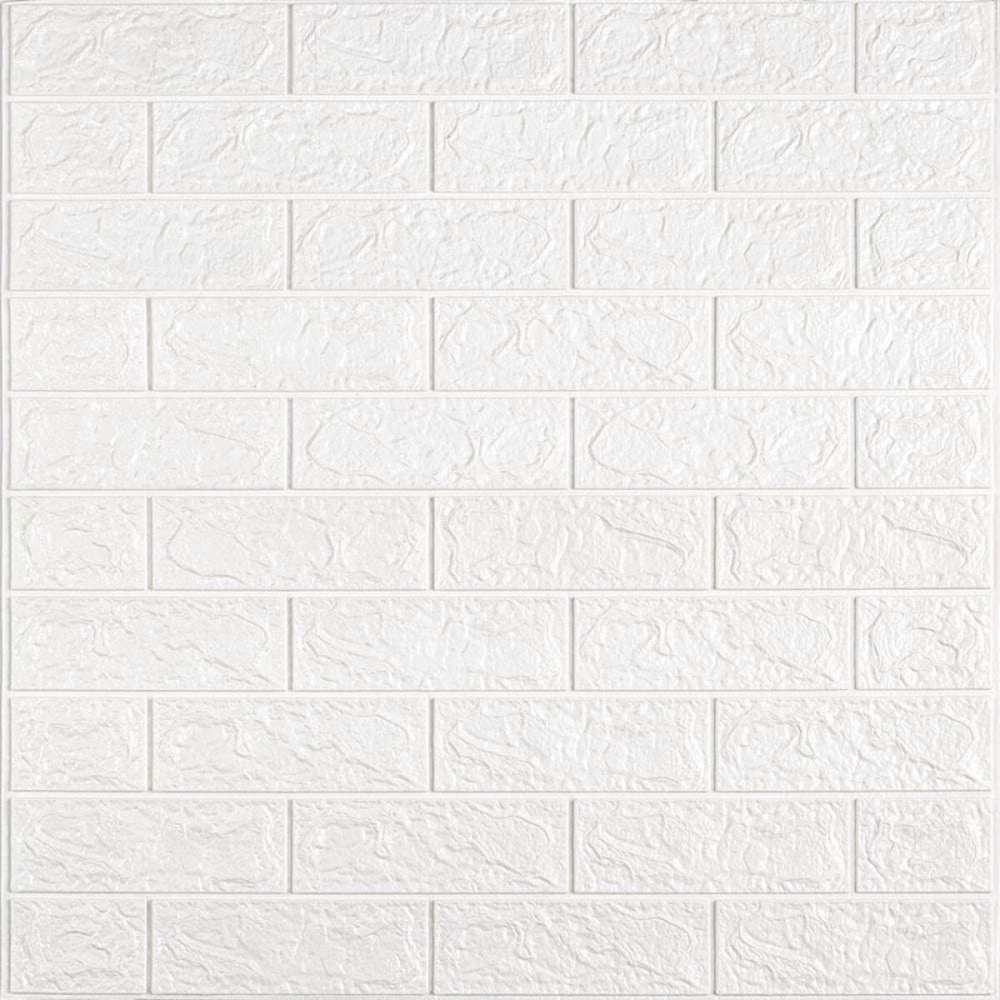 3D панель самоклеюча цегла 690х780х5мм Білий Матовий (001-5M) SW-00000587