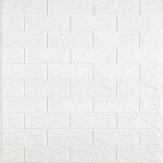 3D панель самоклеюча цегла 690х780х5мм Білий Матовий (001-5M) SW-00000587