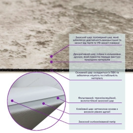 Самоклеюча вінілова плитка 600х300х1,5мм Мармур онікс, ціна за 1 шт. (СВП-100) Глянець SW-00000643