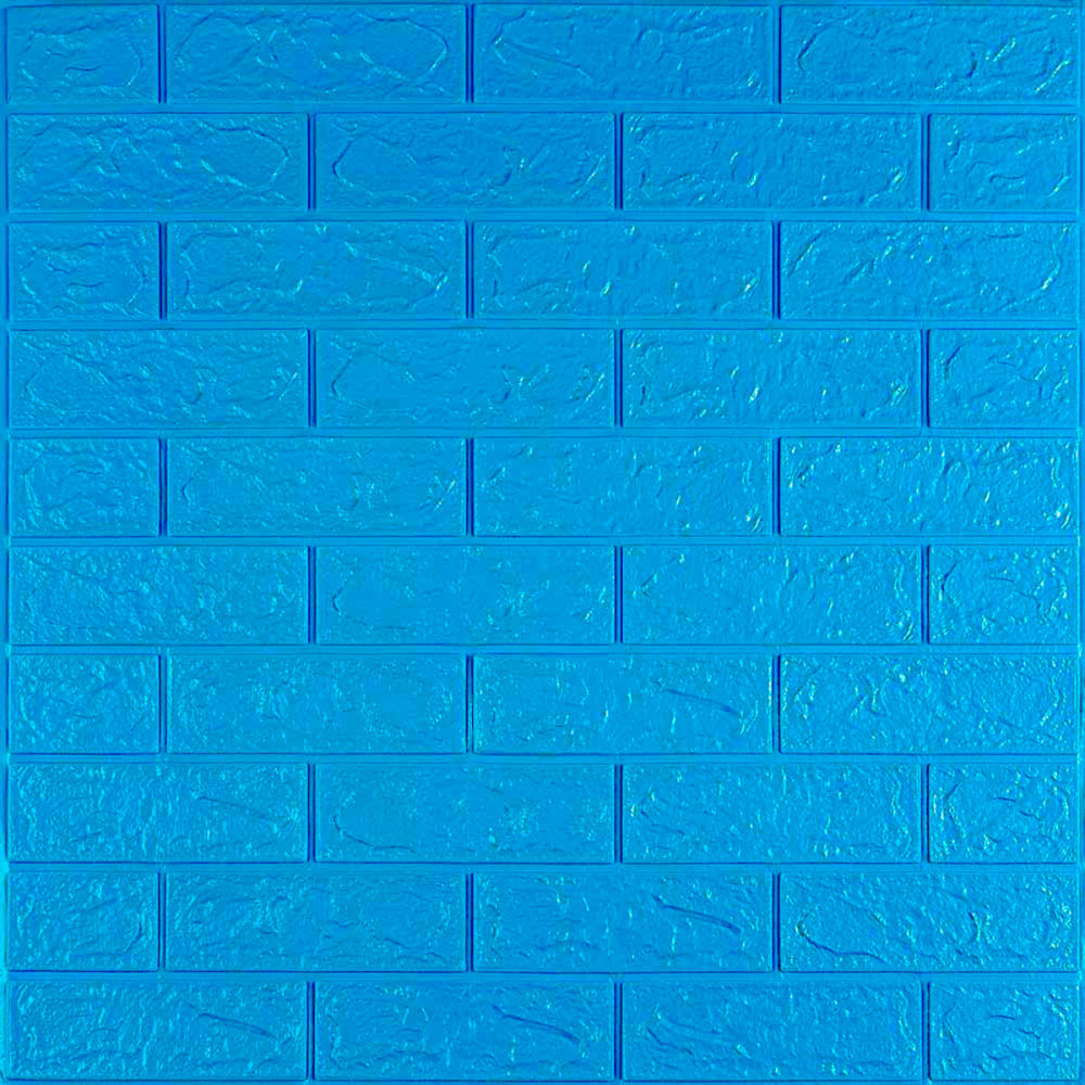 3D панель самоклеюча цегла Синій 700х770х3мм (003-3) SW-00000661