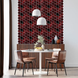 Декоративна ПВХ плитка на самоклейці 280х300х5мм Соти, ціна за 1 шт. (СПП-503) SW-00000667