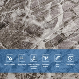 3D панель самоклеюча кладка 700х770х7мм Чорна-біла (330) SW-00000674