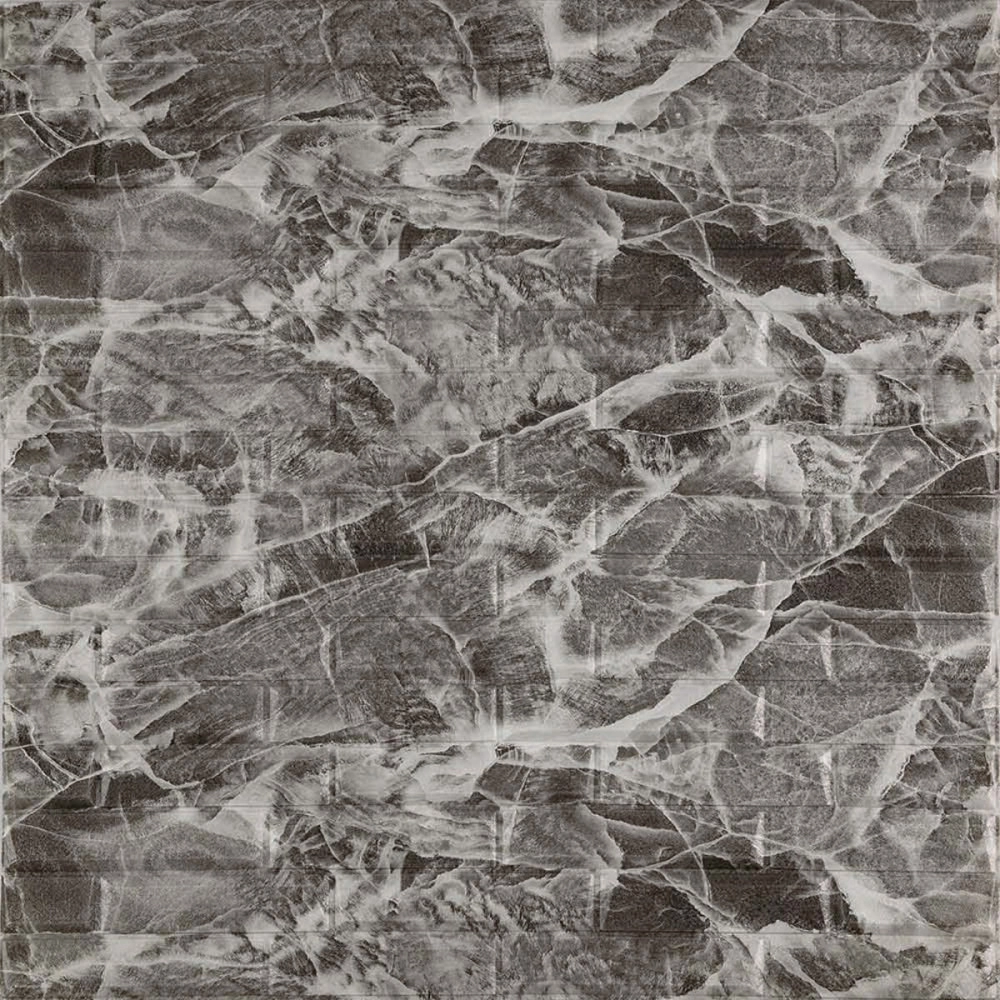 3D панель самоклеюча кладка 700х770х7мм Чорна-біла (330) SW-00000674