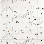 Декоративна 3D панель самоклейка 700х770х3мм Зірки (цегла) (021-3) SW-00000693