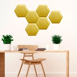 Декоративний самоклеючий шестикутник під шкіру 200x230мм Темно-жовтий (1101) SW-00000741