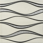 Самоклеюча 3D панель 700x700x5мм Білі хвилі (195) SW-00000767