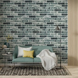 Самоклеюча 3D панель 700x700x5мм Клінкер синій (413) SW-00000768